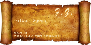 Felber Gyoma névjegykártya